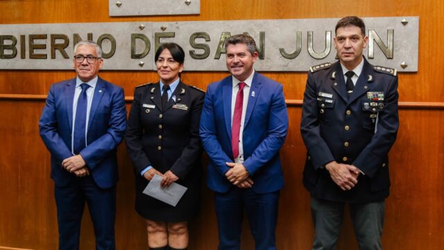 Orrego oficializó a las nuevas autoridades de Seguridad en San Juan