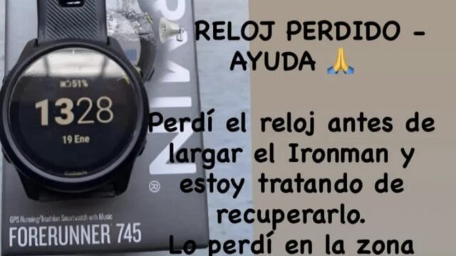 Buscan un reloj perdido en la previa del Ironman