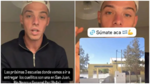 Santi Maratea impulsa una campaña solidaria para ayudar a una escuela de Calingasta