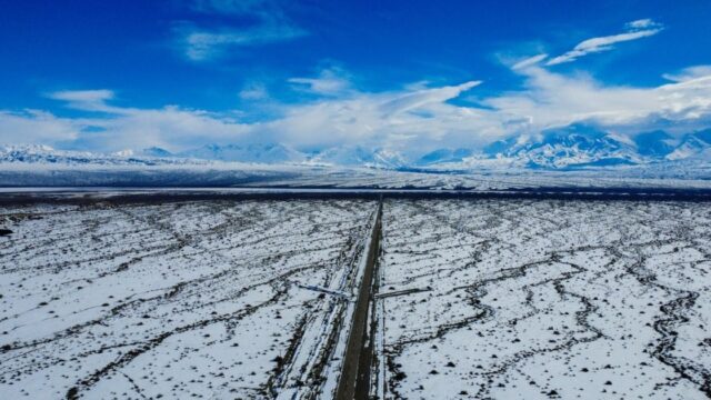 Barreal quedó cubierto de nieve tras el temporal más fuerte en casi 40 años