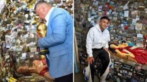Chiqui Tapia donó al santuario de la Difunta Correa el traje que usó en el Mundial