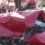 Choque en cadena frente a una escuela dejó dos heridos en Capital