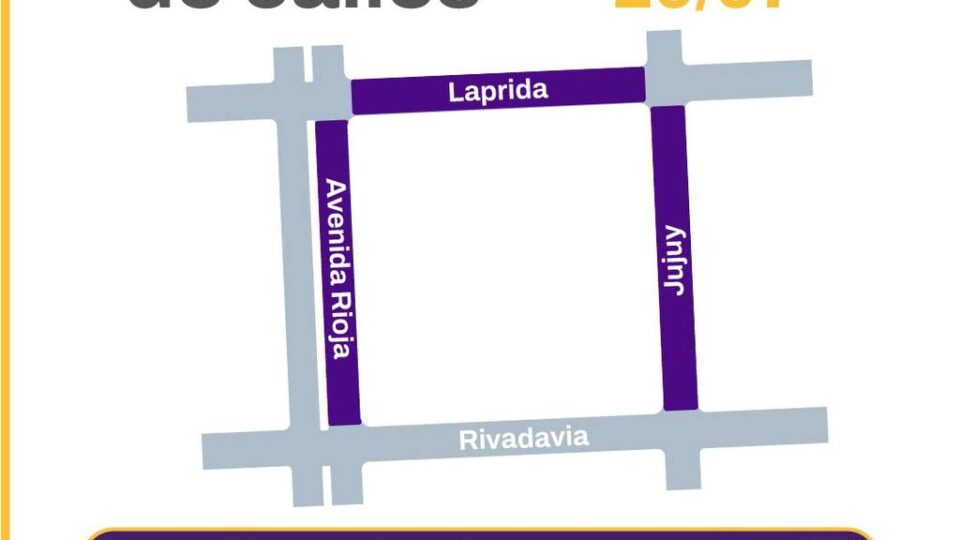 Cortan el tránsito en pleno centro sanjuanino por obras públicas