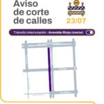 Cortan un tramo de Av. Rioja este jueves por obras del Plan 50 Cuadras