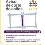 Cortan un tramo de Av. Rioja este viernes por el Plan 50 Cuadras
