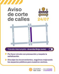 Cortes de tránsito este 24 de julio en pleno centro de la Capital