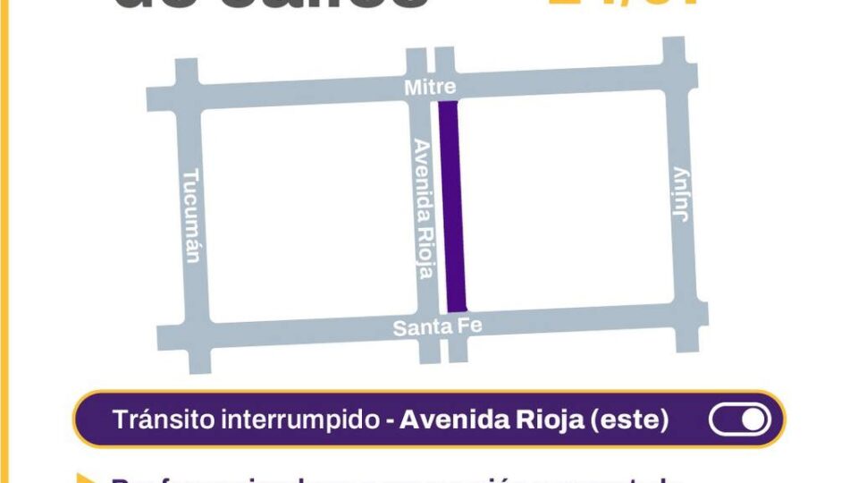 Cortes de tránsito este 24 de julio en pleno centro de la Capital