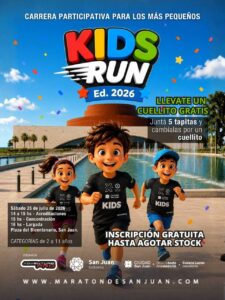 La Ciudad de San Juan organiza la Kids Run 2026 para el 25 de julio