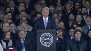 Milei encabezó el acto de apertura de la Rural de Palermo