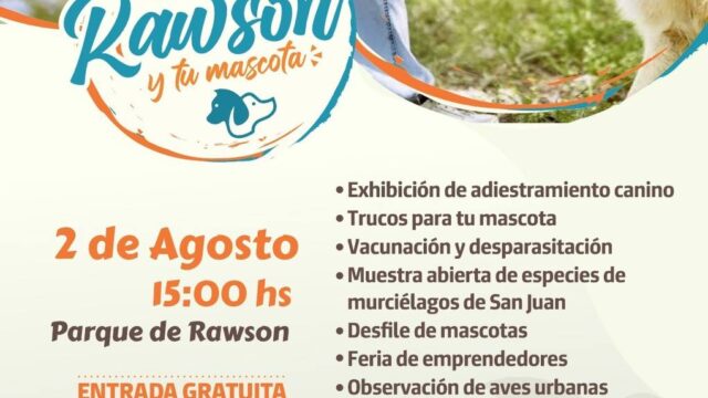 Rawson invita a una jornada gratuita para el cuidado responsable de mascotas