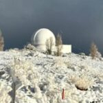 Una intensa nevada cubrió de blanco el Parque El Leoncito en Calingasta