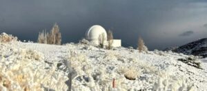 Una intensa nevada cubrió de blanco el Parque El Leoncito en Calingasta