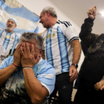 Veteranos de Malvinas festejaron la remontada de Argentina ante Inglaterra