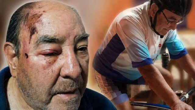 Anciano ciclista escapó ileso de robo violento gracias a su casco