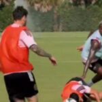 Messi anota un golazo en el entrenamiento del Inter Miami