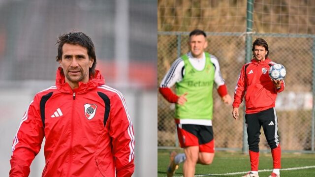 Ponzio dirigió su primera práctica en River