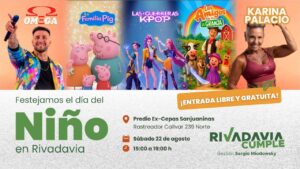 Rivadavia celebra el Día del Niño con entrada libre
