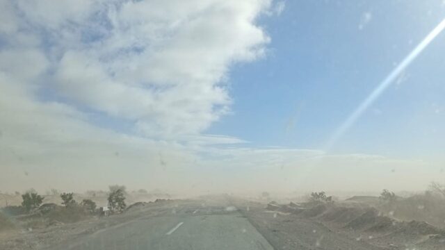 Tormenta de arena complicó el tránsito en la Ruta 40 en Jáchal