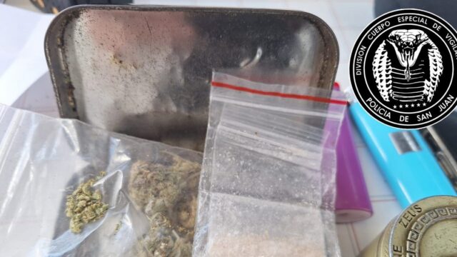 Un joven fue detenido en el centro con marihuana y una posible dosis de MDMA