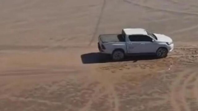 Una camioneta dañó de nuevo un sector protegido de Pampa del Leoncito