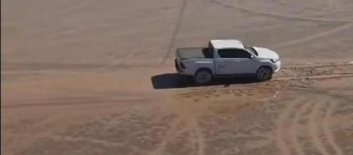Una camioneta dañó de nuevo un sector protegido de Pampa del Leoncito