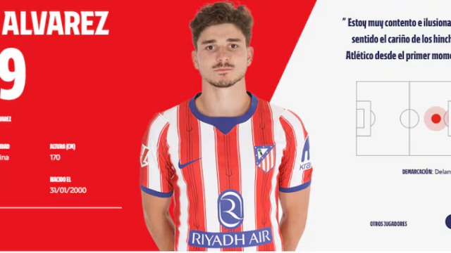 La nueva foto de Julián Álvarez en Atlético de Madrid desató memes entre los hinchas
