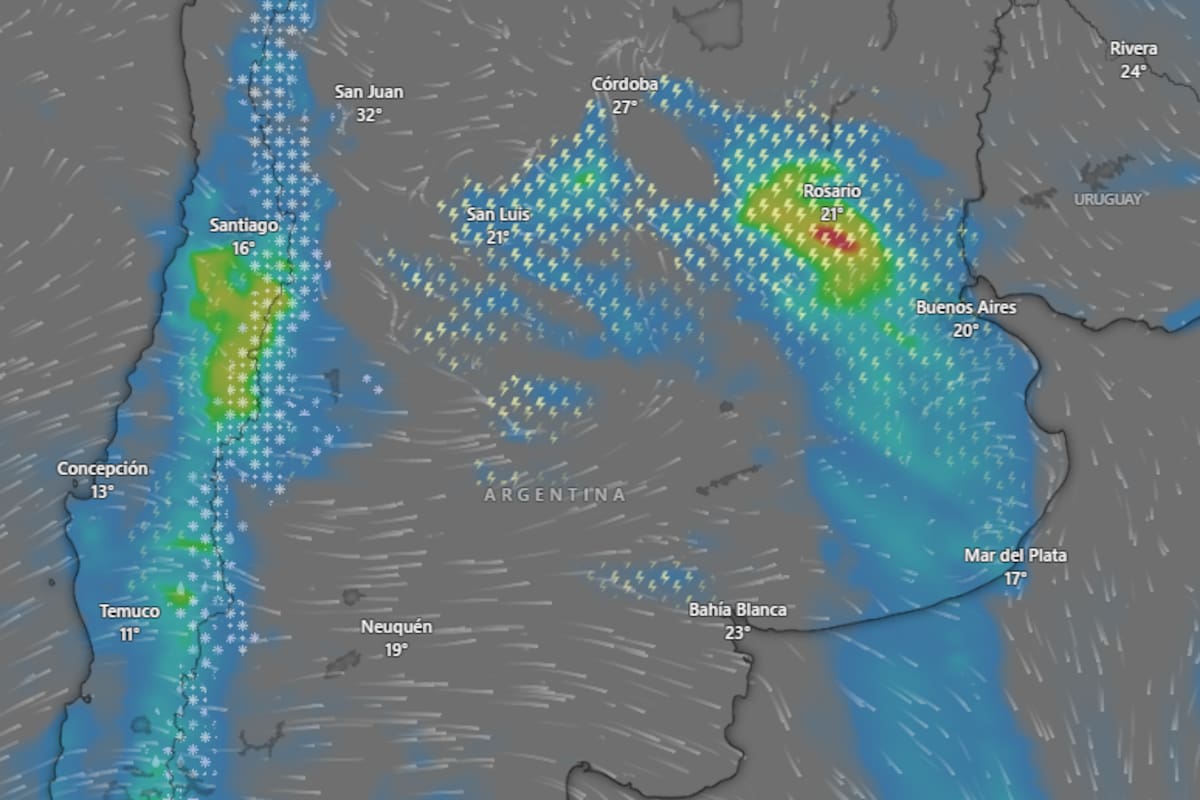 Alerta naranja y amarilla por tormentas y lluvias este domingo