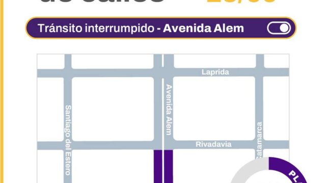 Avanza Plan 50 Cuadras: corte en Alem este viernes
