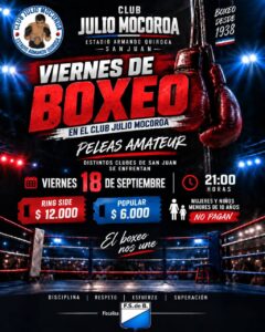 Boxeo en el Mocoroa este viernes