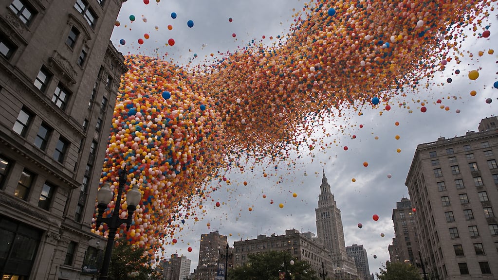 Cleveland sufrió un desastre con 1,5 millones de globos en 1986