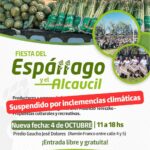 Fiesta del Espárrago y el Alcaucil se suspende por mal clima