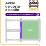 Obra pública en Mendoza y corte en De la Roza