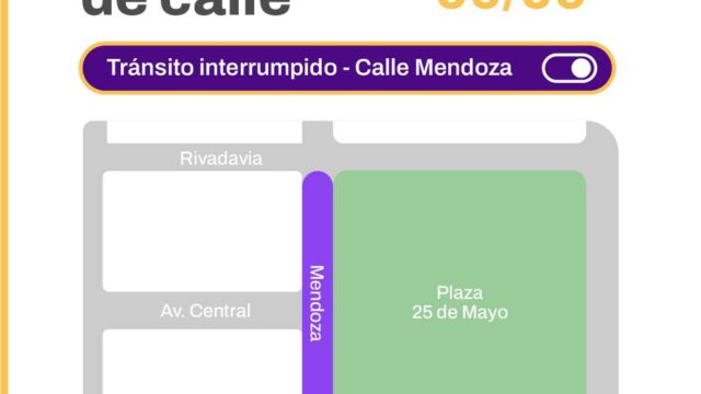 Obra pública en Mendoza y corte en De la Roza
