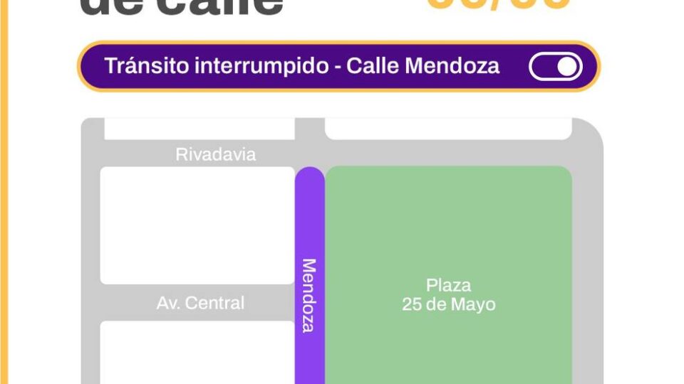 Obra pública en Mendoza y corte en De la Roza