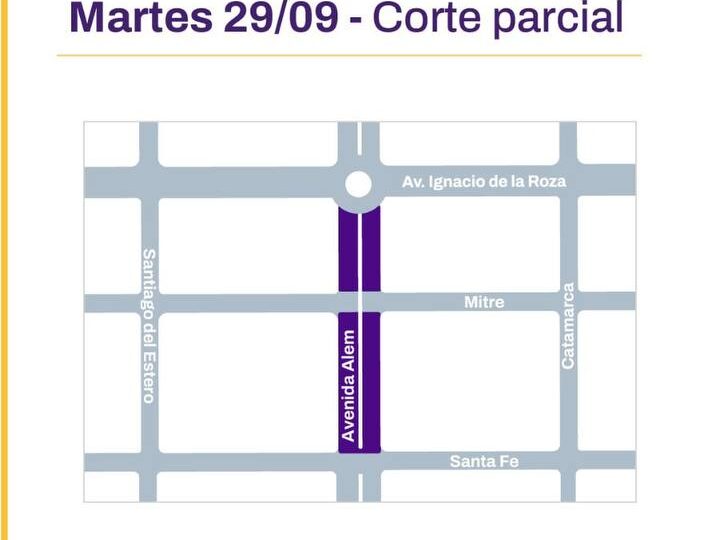 Obras en Alem continúan este martes