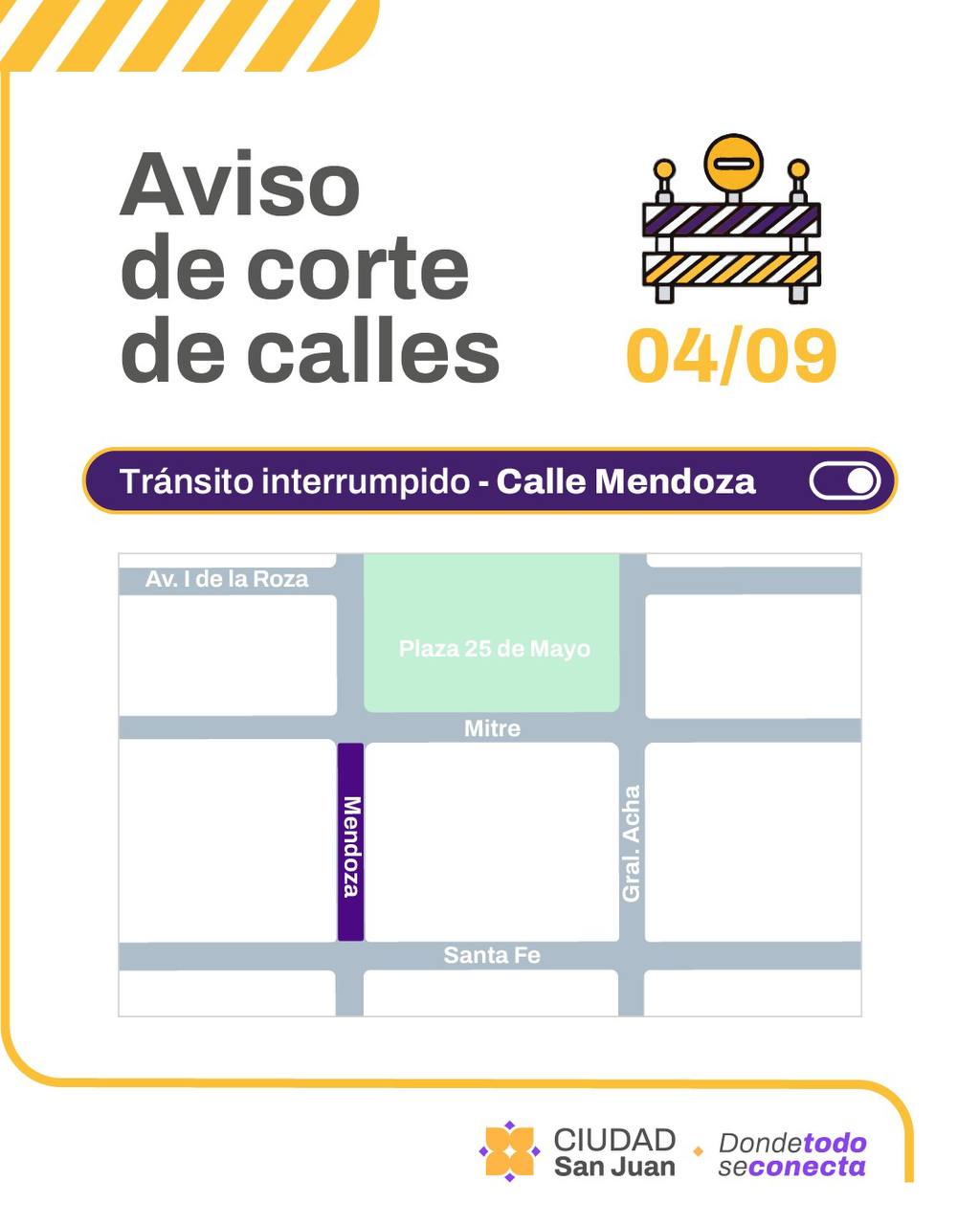 Plan 50 Cuadras avanza en Mendoza entre Santa Fe y Mitre