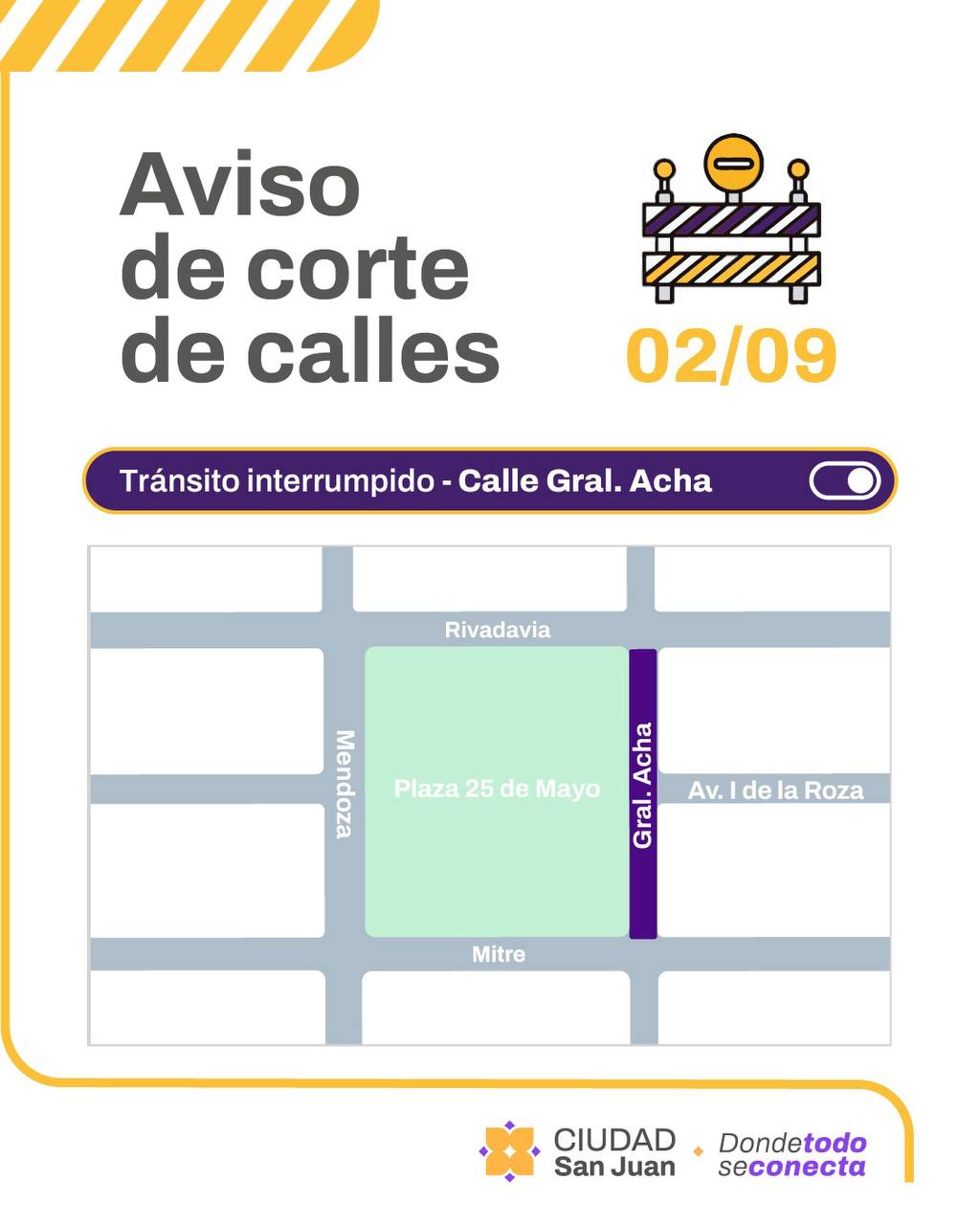San Juan avanza con tareas de repavimentación y bacheo en el centro