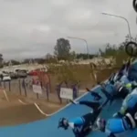 Aparatosa caída de ciclistas en el Iberoamericano de BMX en Rawson