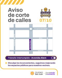 Continúan los trabajos de repavimentación en Avenida Alem