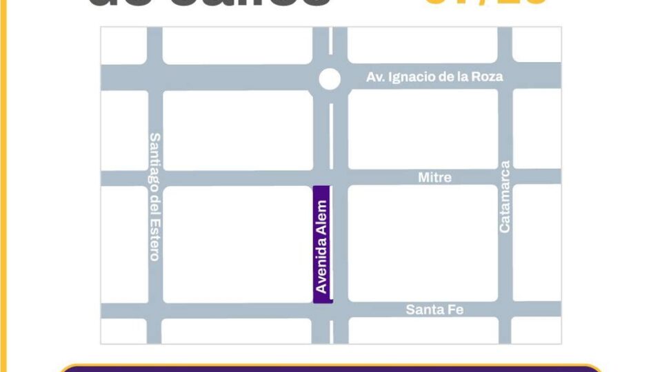 Continúan los trabajos de repavimentación en Avenida Alem