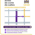 Cortes de tránsito en el centro sanjuanino este miércoles