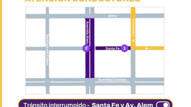 Cortes de tránsito en el centro sanjuanino este miércoles