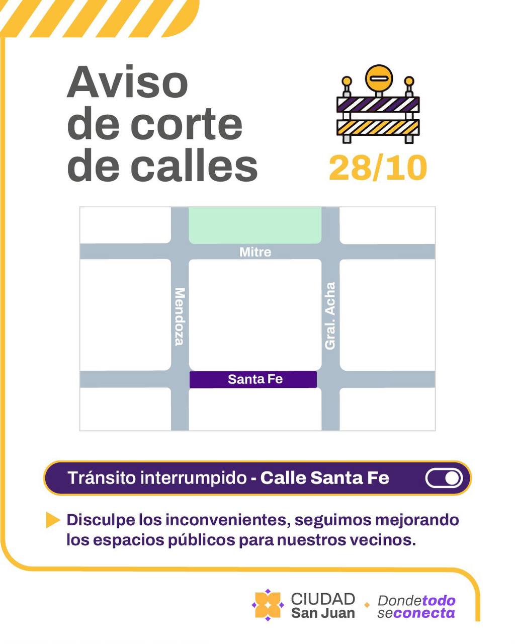 El Plan 50 Cuadras avanza en el microcentro con obras en Santa Fe