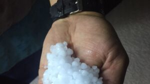 Granizo afectó Jáchal durante un temporal en el norte