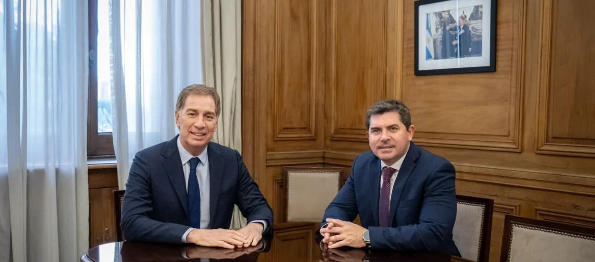 Orrego y Santilli discutieron avances en la Ruta 40 Sur