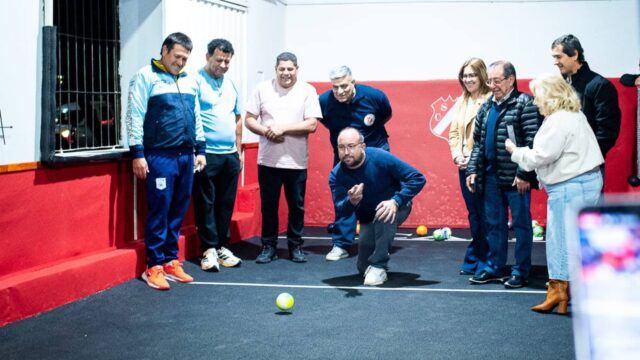 Rivadavia inauguró cancha de bochas en el Club Sanjuanino Junior