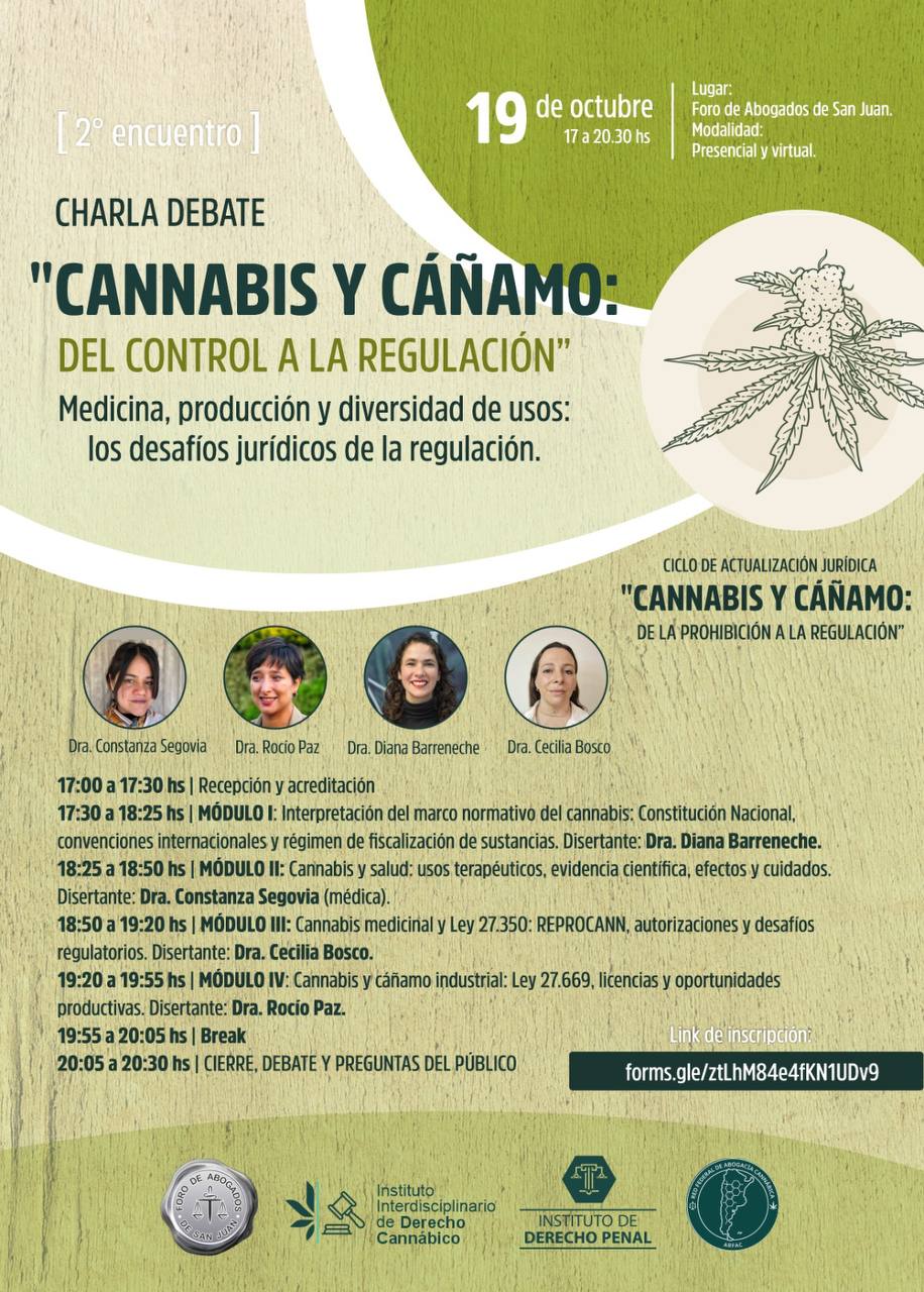 Seminario sobre regulación de cannabis y cáñamo en San Juan
