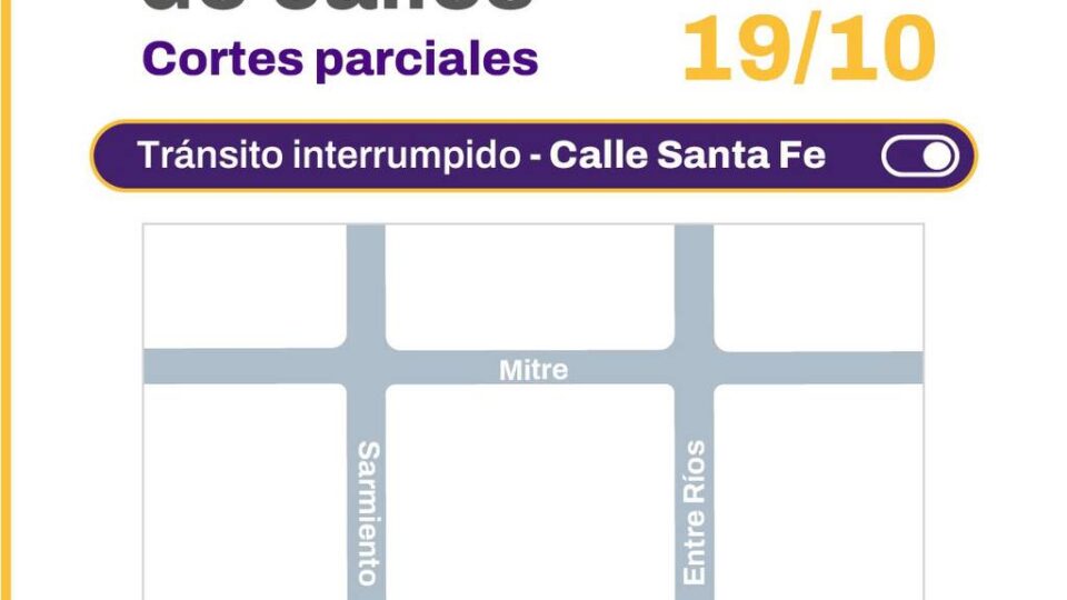 Trabajos viales en Santa Fe: mantenimiento y cortes de tránsito